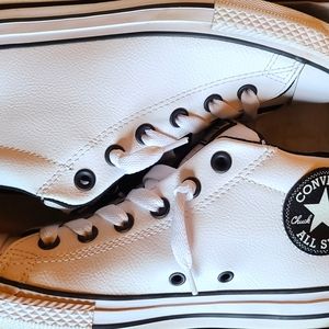 Converse, size 5, blk/wht, leather